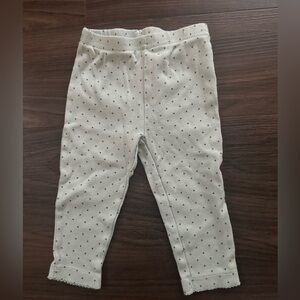 Carters Baby 9mo Light GREEN Polka Dot Leggings - Comfort Stretch